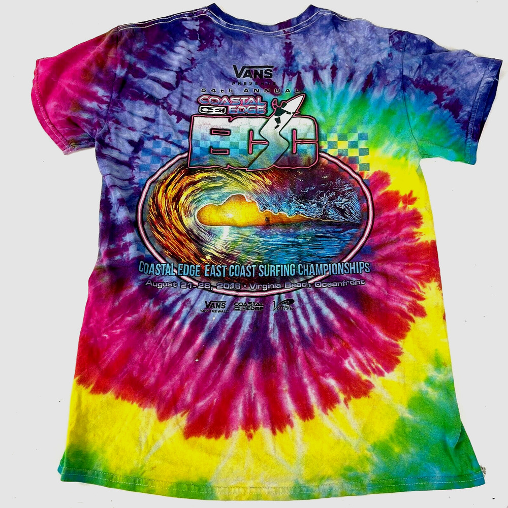Vans Heavy Tie Dye East Coast Surfing Championships Tee Size S